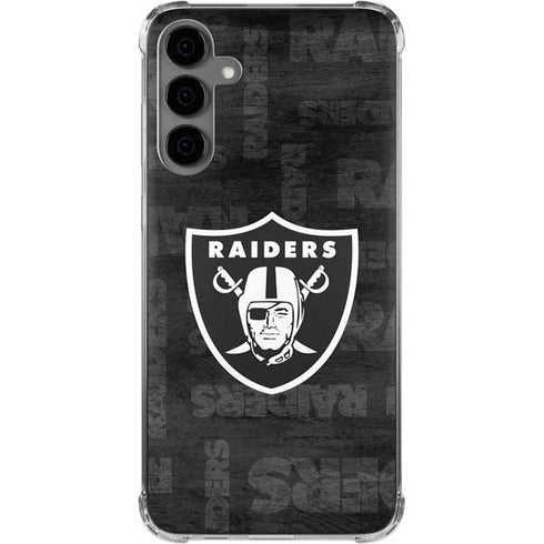 NFL Las Vegas Raiders Black & White Galaxy S24 Plus Clear Case